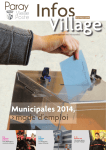 Infos Village mars 2014 - Paray-Vieille