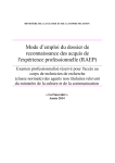 Mode d`emploi du dossier RAEP - Ministère de la Culture et de la