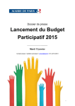 Lancement du Budget Participatif 2015 Mardi 13