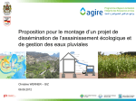 Proposition pour le montage d`un projet de dissémination de