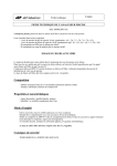 Composition Propriétés et caractéristiques Mode d`emploi