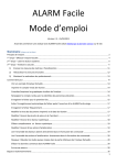 ALARM Facile Mode d`emploi - télécharger la dernière version