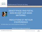 Génotypage RHD Foetal non invasif sur sang maternel