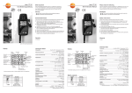 testo 177-H1 Short Instruction Manual Safety