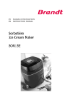 Sorbetière Ice Cream Maker SOR15E