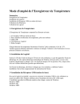 Mode d`emploi de l`Enregistreur de Temprature