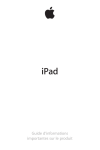 iPad Guide d`informations importantes sur le produit