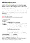 Mode d`emploi pour publier un message : Proposition de message :