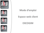 Mode d`emploi Espace web client EXCOGIM