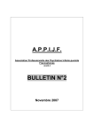 A.P.P.I.J.F. BULLETIN N°2