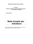 Mode d`emploi des indicateurs