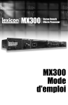 MX300 Mode d`emploi - HARMAN Professional