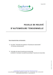 Feuille de relevé d`automesure tensionnelle - outil