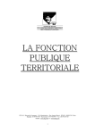 LA FONCTION PUBLIQUE TERRITORIALE - Cdg