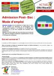 Admission Post- Bac : Mode d`emploi - crij