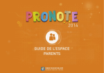 Guide de l`espace parents PRONOTE 2014