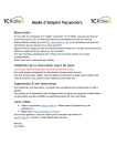 Mode d`emploi Vacanciers