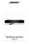 Bose Système sonore Solo TV Notice d`utilisation