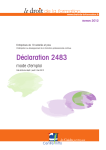 Déclaration 2483 - Droit de la formation