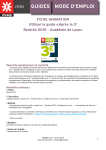 MODE D`EMPLOI GUIDES