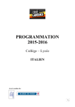 Programmation annuelle
