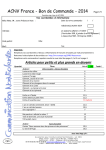 ACNV France - Bon de Commande - 2014