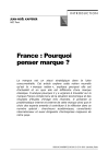 France : Pourquoi penser marque ?