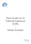 Taxe Locale sur la Publicité Extérieure (TLPE)