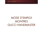 MODE D`EMPLOI MONTRES GUCCI haNDMaSTER