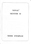 NOVAG` MENTOR L6 MODE D`EMPLOI