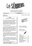Edito, Le journal des élèves du collège Marcel PAGNOL de