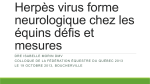 Herpès virus forme neurologique chez les équins défis et mesures