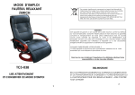 MODE D`EMPLOI FAUTEUIL RELAXANT