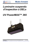 Luminaire suspendu d`inspection à DELs UV PowerMAX