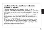 Veuillez vérifier les points suivants avant d`utiliser la montre.