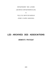 Les archives des associations, mémento pratique