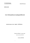 Gérer l`hétérogénéité par la pédagogie différenciée