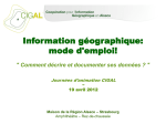 Information géographique: mode d`emploi!