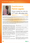 Patrick Lagadec - Dossiers documentaires d`AgroParisTech