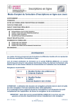 Mode d`emploi du formulaire d`inscriptions en ligne aux cours