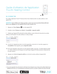 Guide d`utilisation de l`application TruLink Hearing