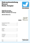 Gebrauchsanleitung Manual Mode d`emploi