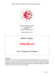 Mode d`emploi Philaplus -Yvert et Tellier 1ère partie