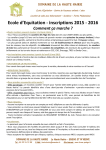 Inscriptions 2015-2016 mode d`emploi