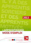 L`ApprentissAge Mode d`eMpLoi 2013