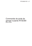 Mode d`utilisation commande de porte roulante RTS03M