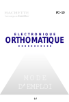 mode d`emploi orthomatique - Franklin Electronic Publishers, Inc.