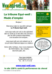 La tribune Equi-well : Mode d׳emploi