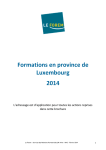 calendrier des formations en 2014