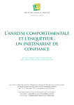 L`analyse comportementale et l`enquêteur